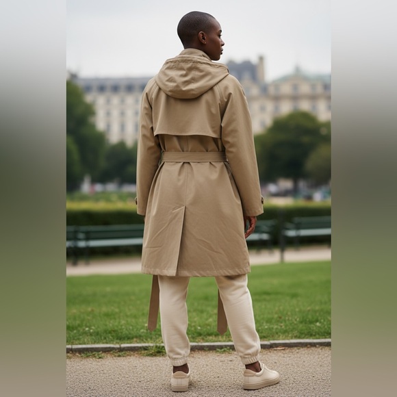 🎉🎉Host Pick 1/4 🎉🎉Lands' End Hooded Trench w/Removable Liner - Picture 2 of 7